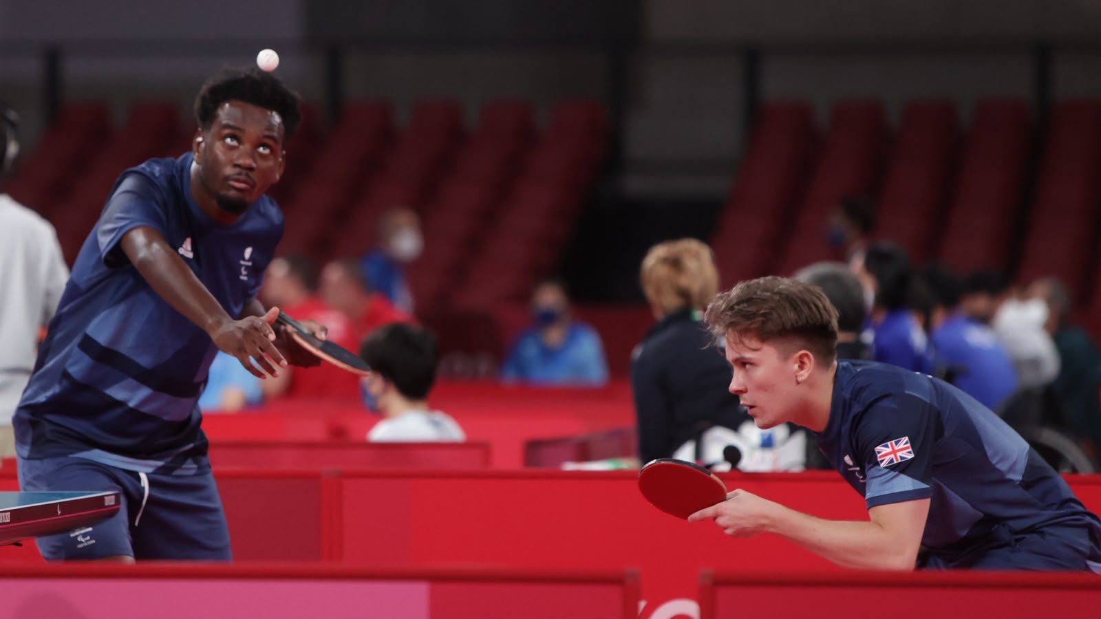 Ashley Facey playing doubles for Great Britain at Tokyo 2020