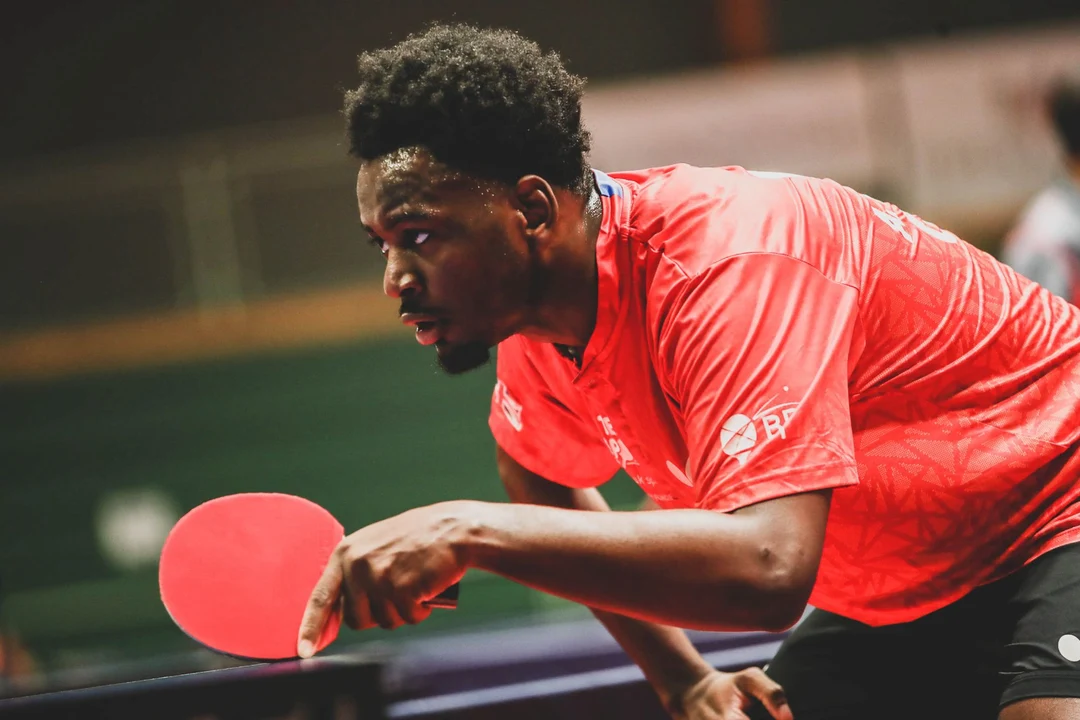 Ashley Facey preparing to serve in Great Britain kit